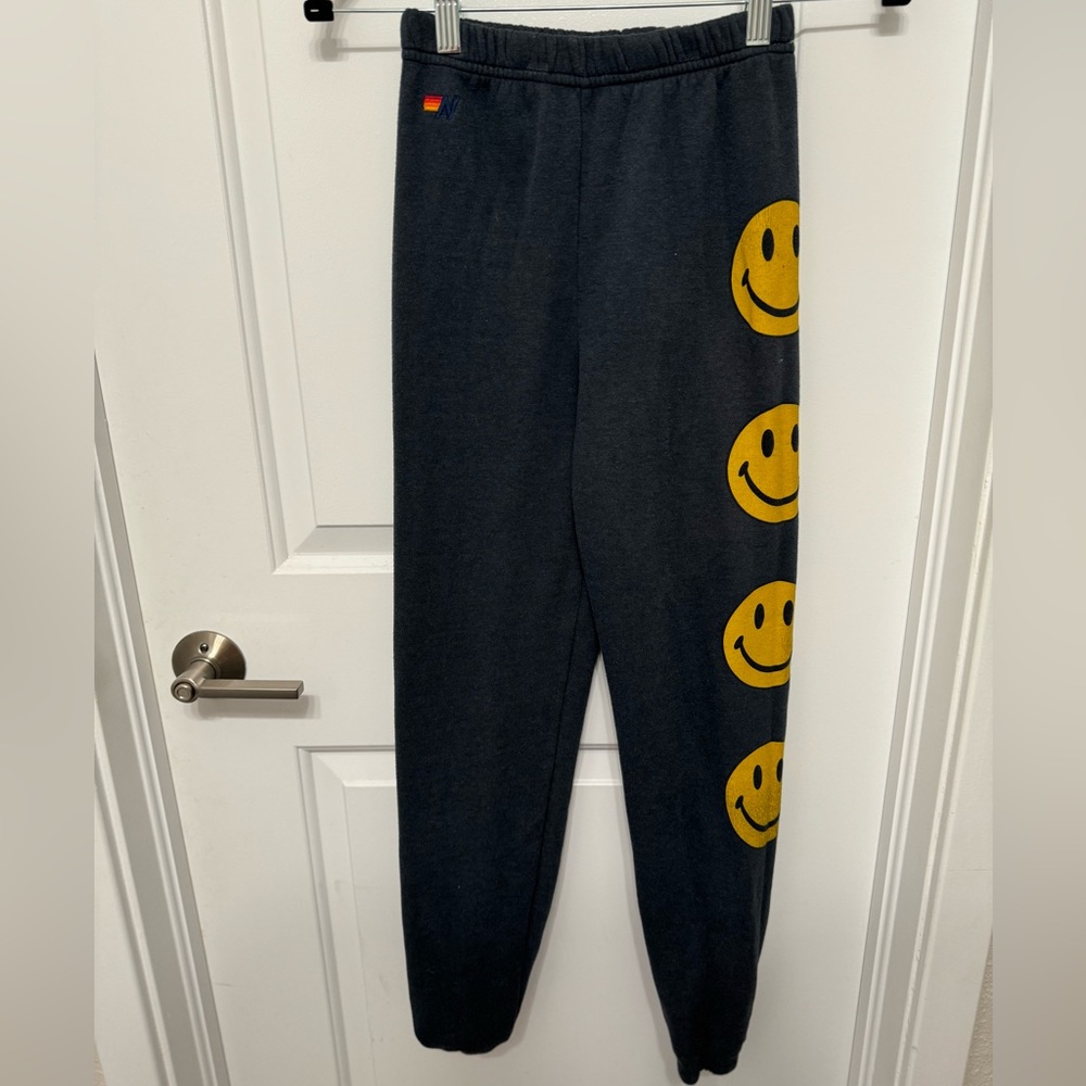 Aviator Nation KID'S SMILEY 2 SWEATPANTS - CHARCOAL
